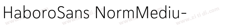 HaboroSans NormMediu字体转换